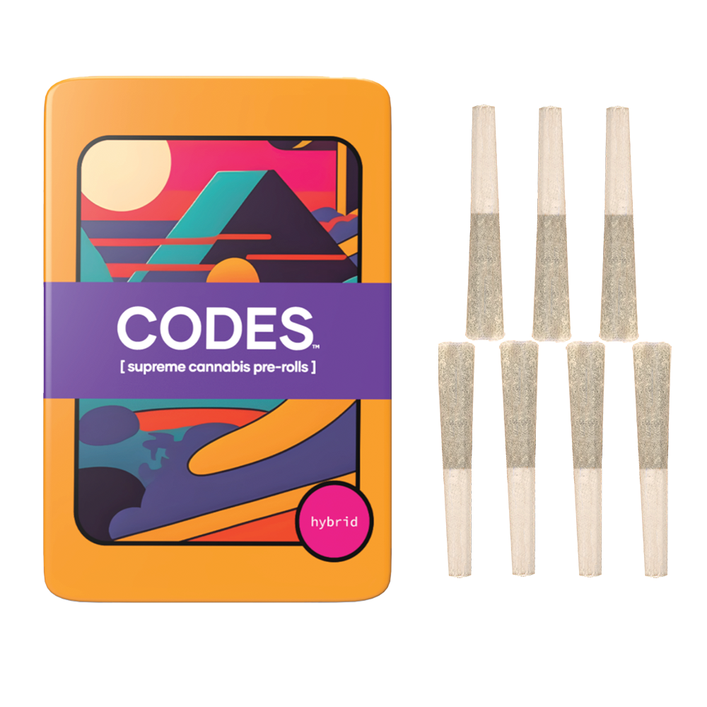 Photograph of product: Codes: Pre-Roll Pack | Jungle Pie | 0.5g ea | 7pk
