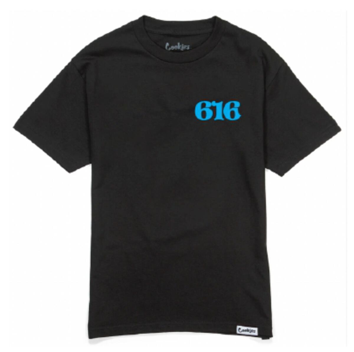 Photograph of product: Grand Rapids 616 Black Tee