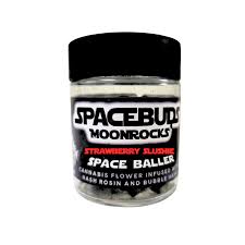 Photograph of product: Spacebuds Moonrocks 1OZ(28G) Baller Jar-Strawberry Slushie 62.2%TH-oui