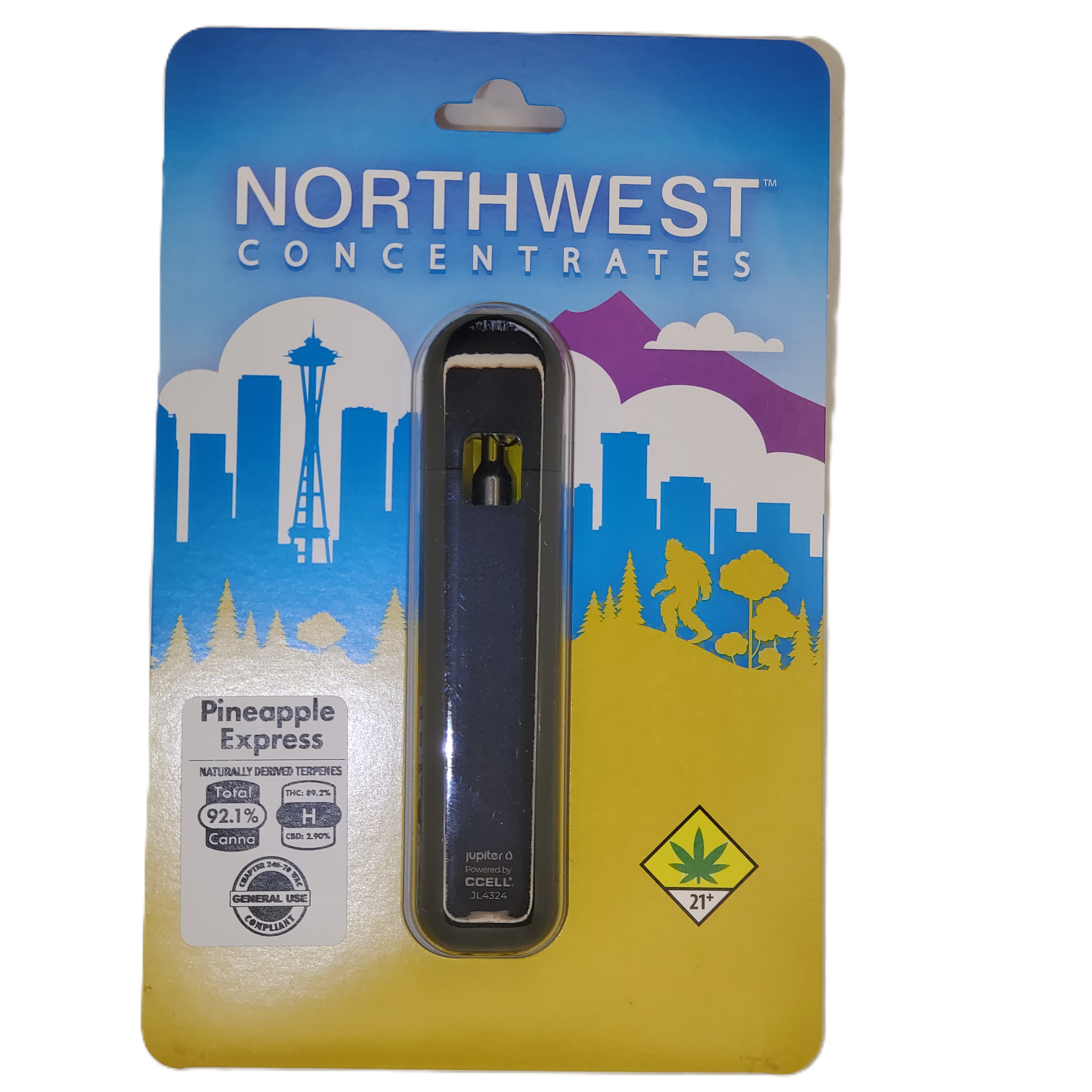 Photograph of product: Northwest Concentrates VAPE Pineapple Express Disp 1g