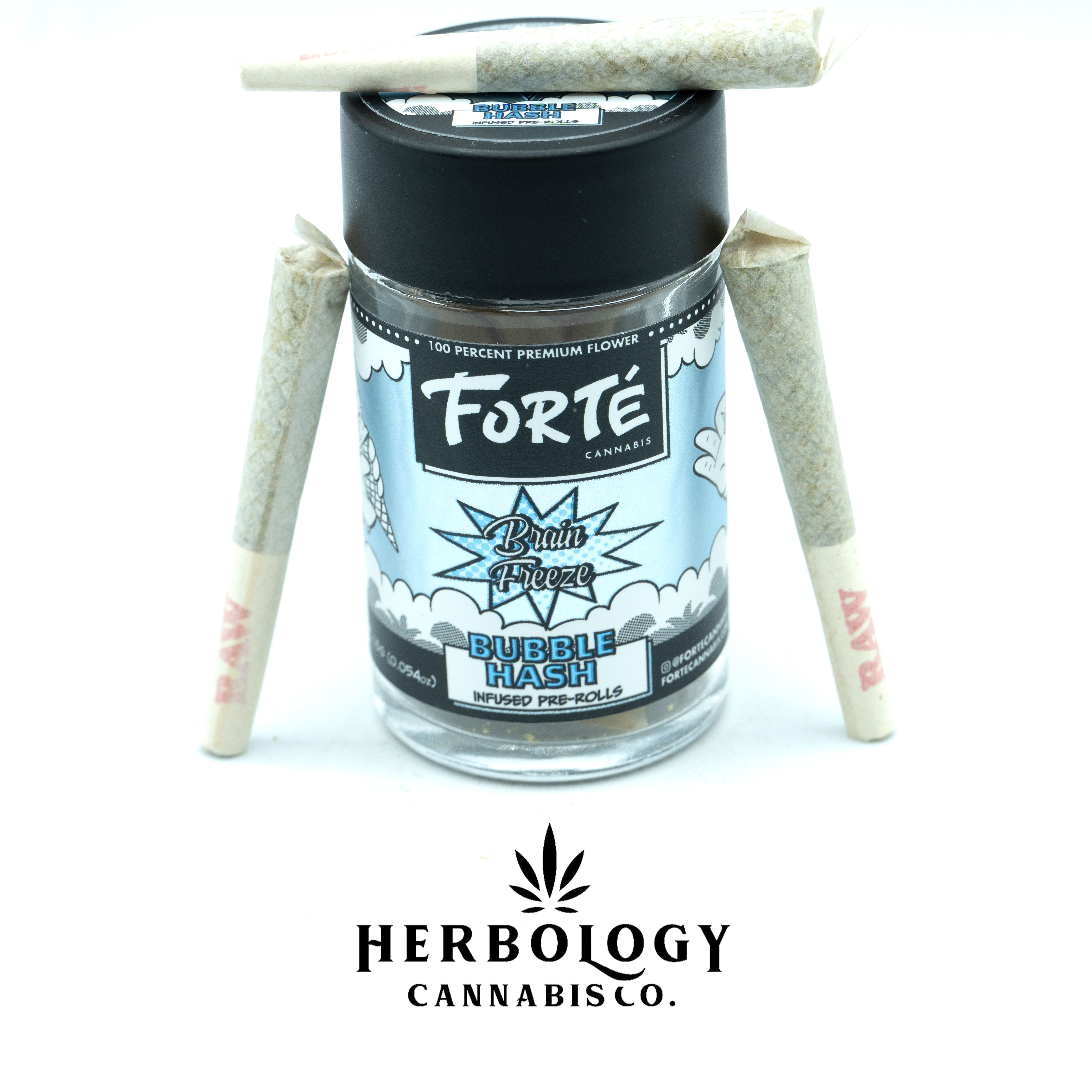 Photograph of product: Forte | Bubble au chocolat Infused Pre-Roll Multi-Pack | Brain Freeze | .5g x 5