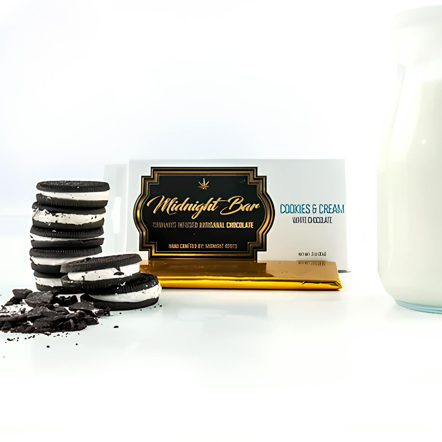 Photograph of product: Midnight Bar - Cookies And Cream - 200mg (white chocolate)