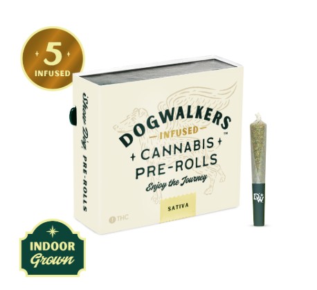 Photograph of product: Dogwalkers | White Durban | 5pk Infused Pre-roll | 2.25g