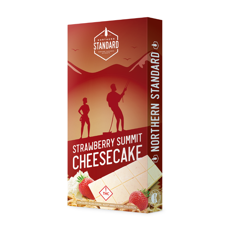 Photograph of product: Rec Northern Standard 100mg Chocolate - Strawberry Summit Cheesecake