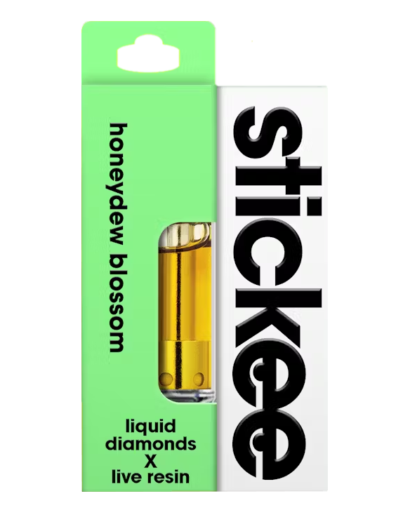 Photograph of product: Stickee Honeydew Blossom Live Resin x Liquid Diamonds Cartridge Rec