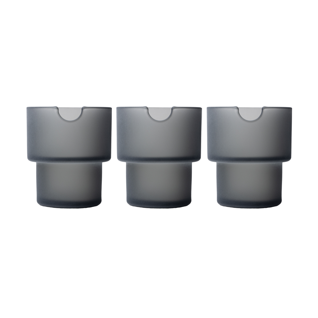 Photograph of product: Flower Pot Stackable Ash Tray Set | Charcoal