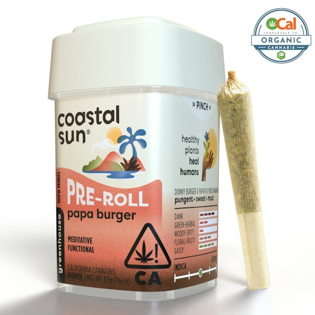 Photograph of product: Papa Burger | .35g x 10 Pre-Roll Pack - 
