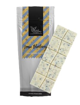Photograph of product: Lemon Blueberry White Chocolate Bar