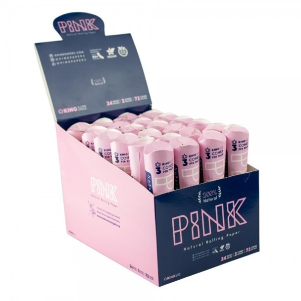 Photograph of Product: papers PINK natural slow burning (papers & cones available $2)