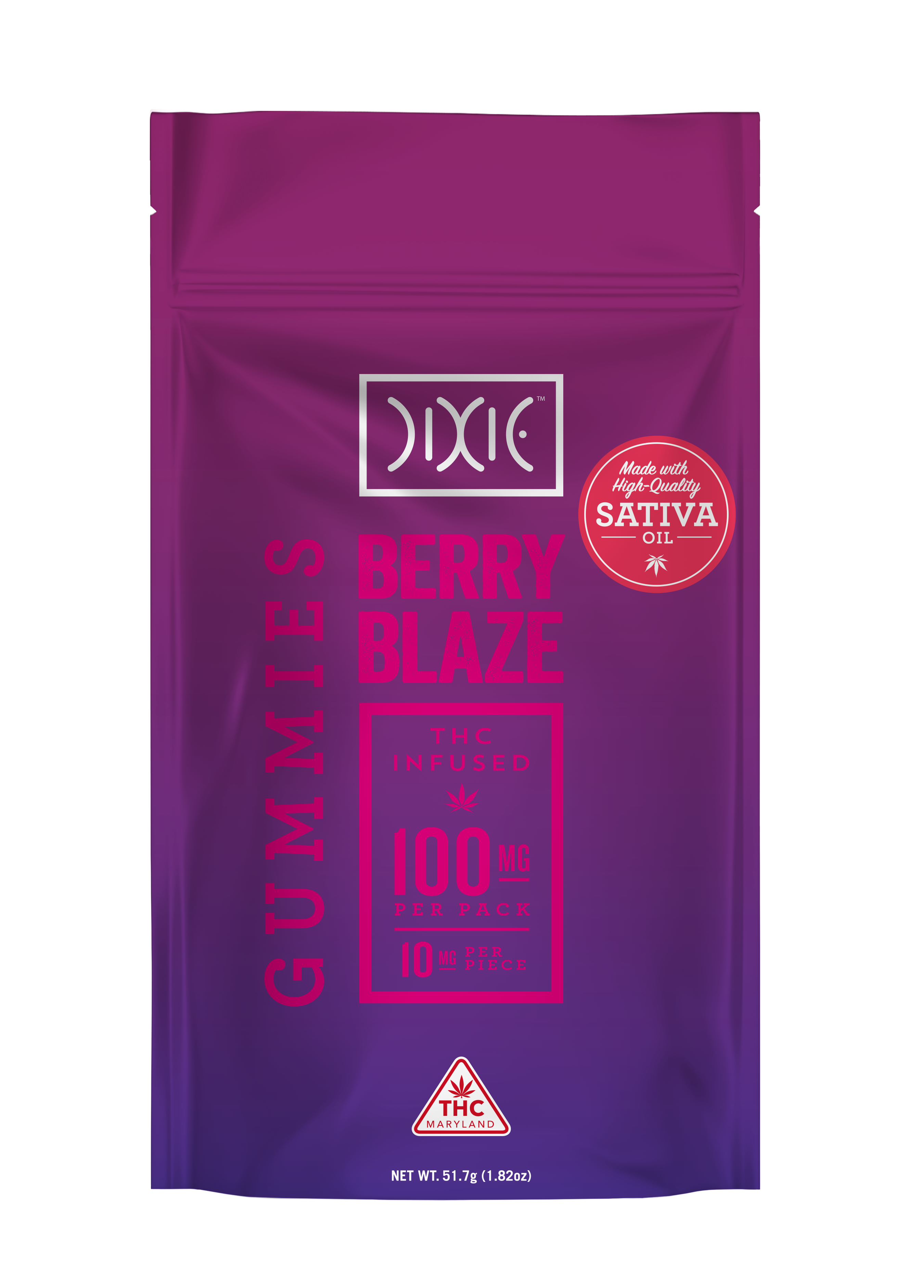 Photograph of product: Dixie Berry Blaze Oui'd TH-oui Chews | 10mg (10ct)