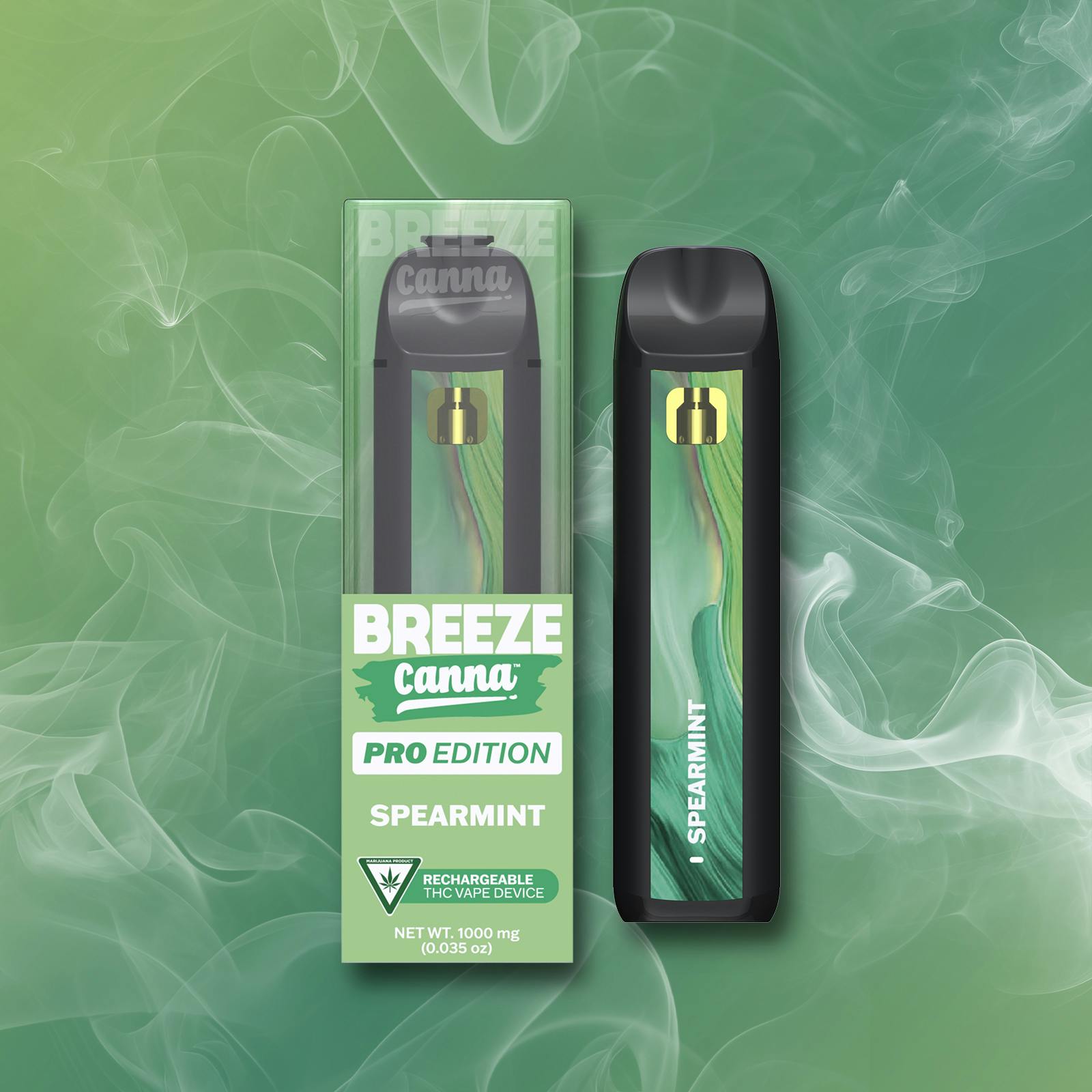 Photograph of product: Breeze Pro - Spearmint Disposable