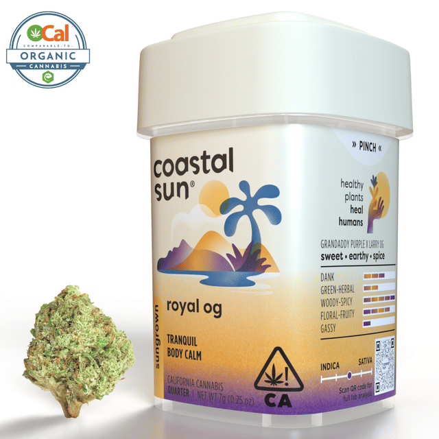 Photograph of product: Royal OG - OCal Sungrown Flower 7g Jar - 