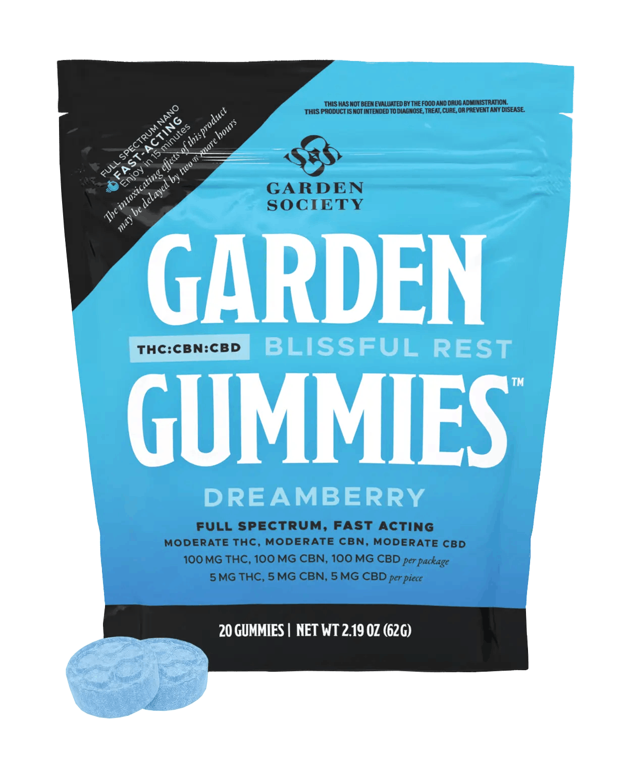 Photograph of product: Dreamberry Gummies | [1]TH-oui:[1]CBD:[1]CBN | 20 pack