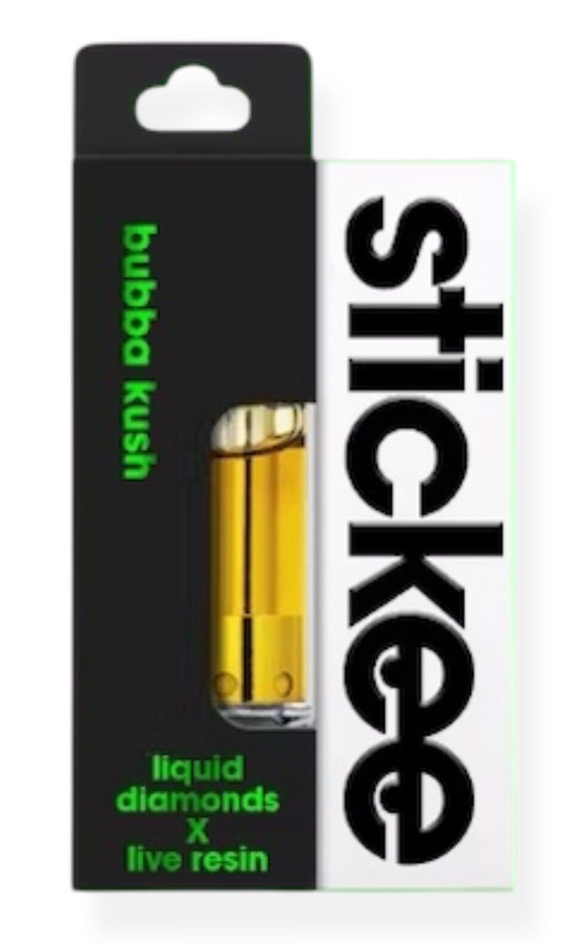 Photograph of product: Stickee Bubba Kush Live Resin x Liquid Diamonds Cartridge Rec