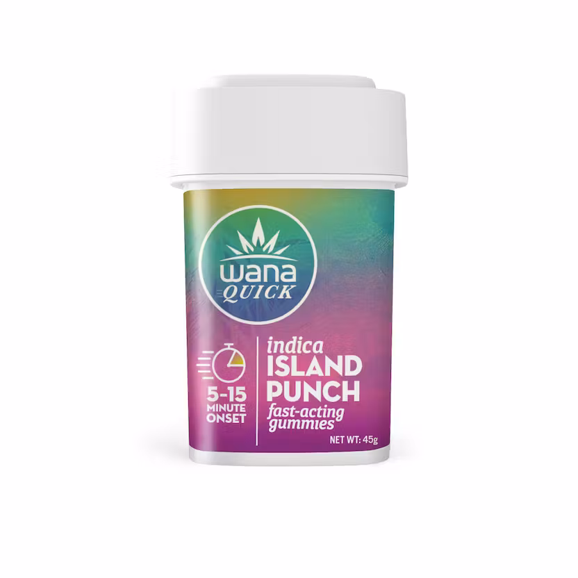 Photograph of product: Island Punch Gummies ~5mg 20pk (~100mg). Fast acting. Vegan