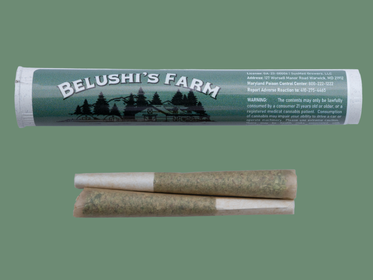 Photograph of product: Belushi's Farm 1g Multi-Pack Prerolls 2 x - Motor Breath