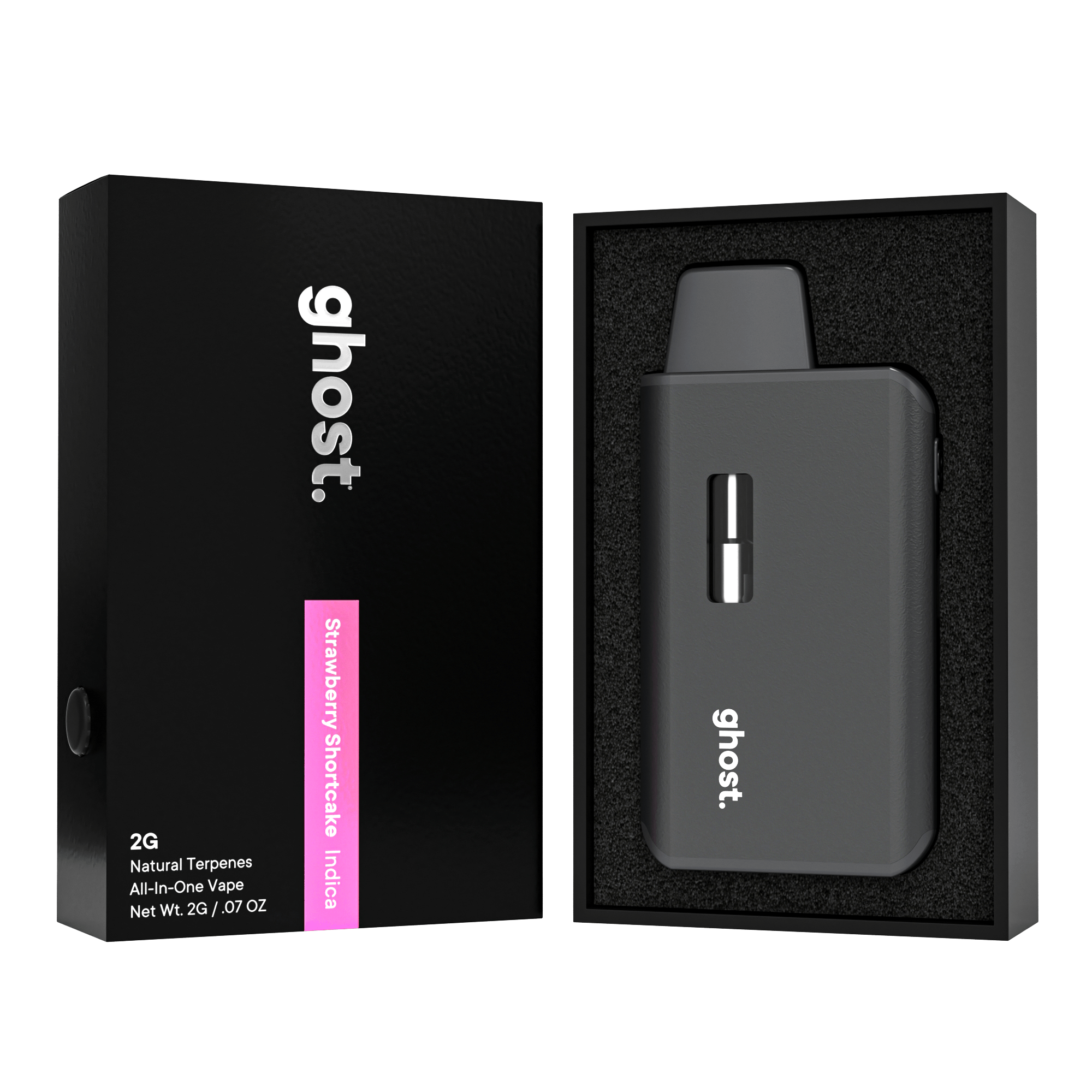 Photograph of product: Ghost | Vape | Oui'd | Strawberry Shortcake