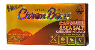 Photograph of product: Highatus Chron Bons Caramel & Sea Salt Live Rosin Chocolate 100mg