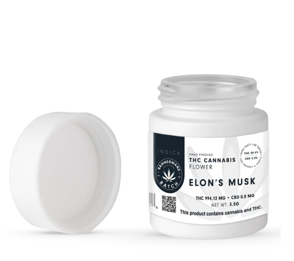 Photograph of product: Bannerman's Batch | Elon's Musk | Whole Flower - 3.5g
