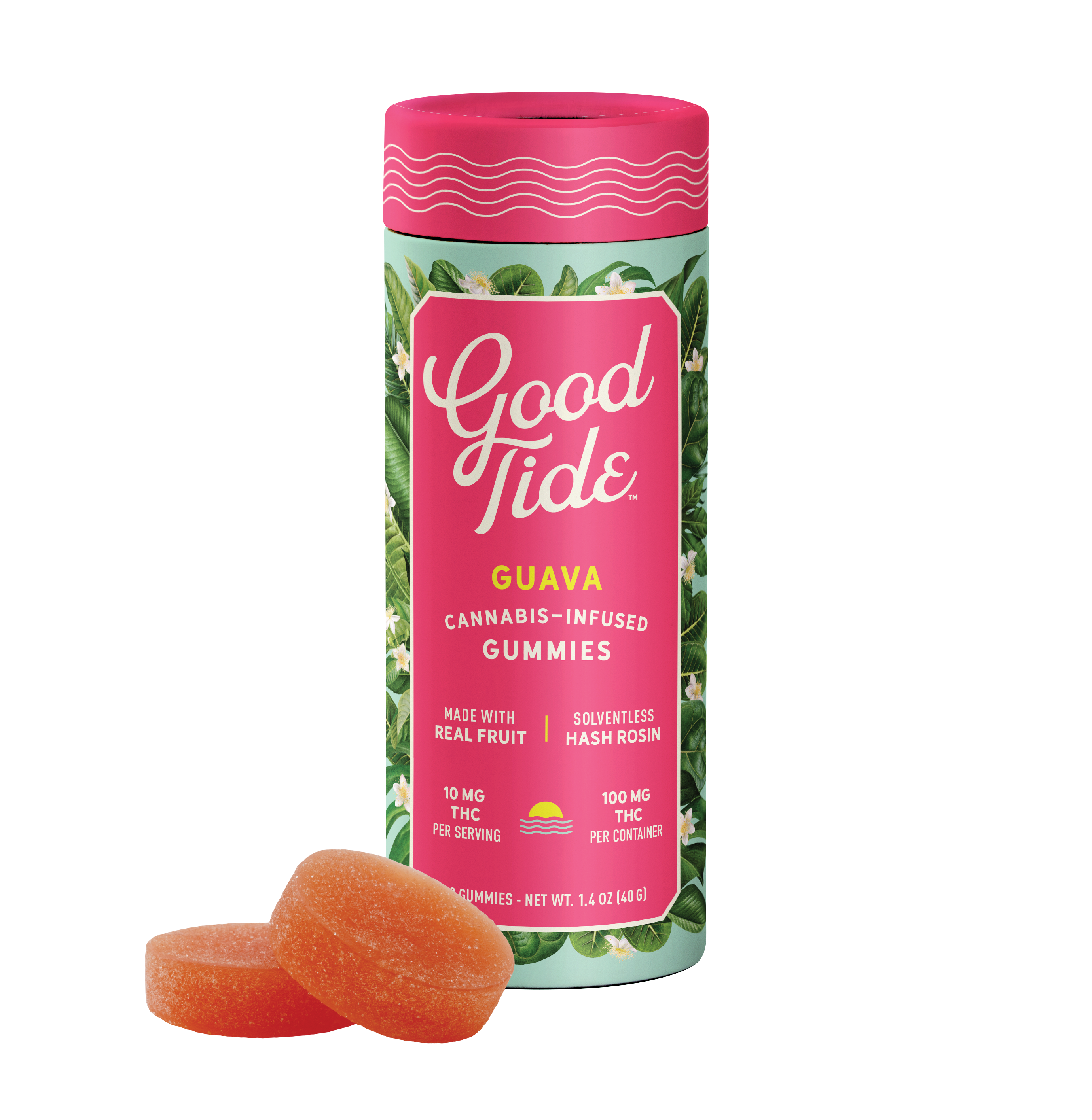 Photograph of product: Good Tide Guava (H) au chocolat Rosin Gummies 10mg 10pk