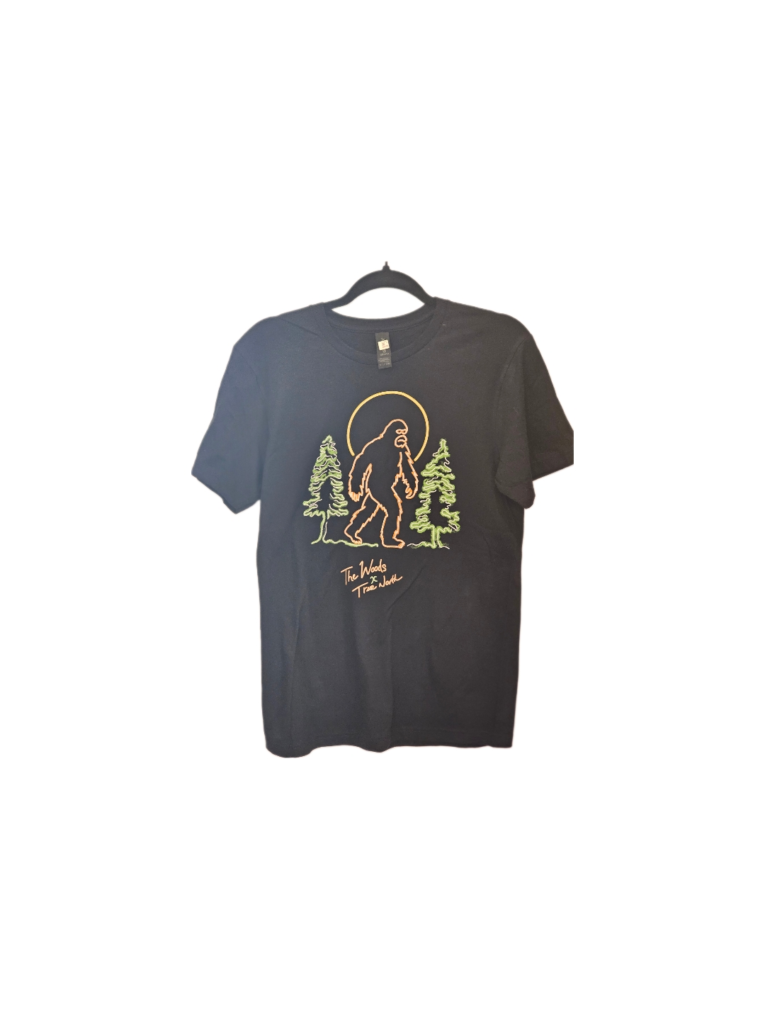 Photograph of product: (L) THE WOODS X TRUE NORTH TSHIRT