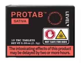 Photograph of product: Level | Protab Oui'd | Tablets | 10pk | 100mg