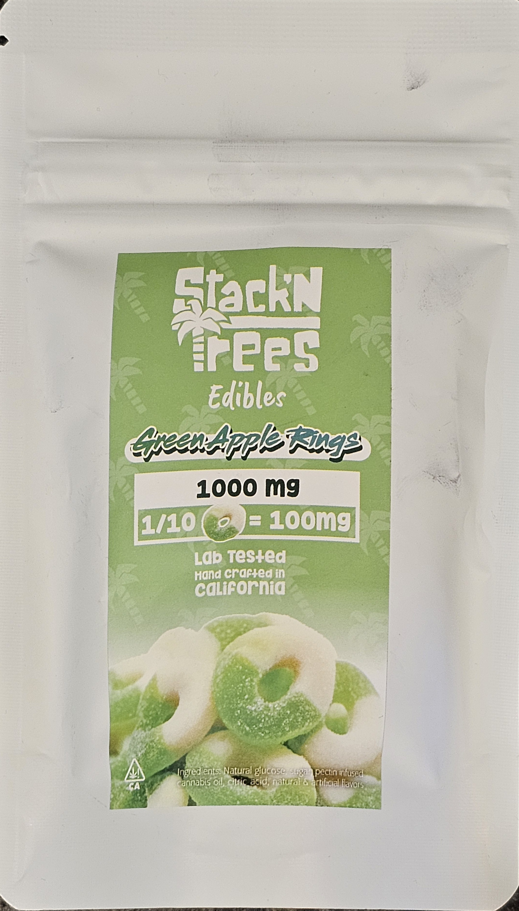 Photograph of product: ST | Green Apple Rings | 1000mg