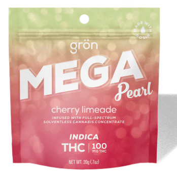 Photograph of product: Gron Mega Pearl Gummy: Cherry Limeade - 