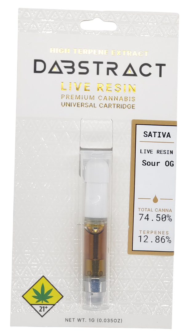 Photograph of product: Dabstract VAPE Sour OG Cart 1g