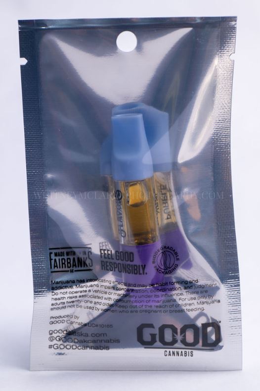 Photograph of product: *Flavors* Purple Yeti 1g Vape Cartridge