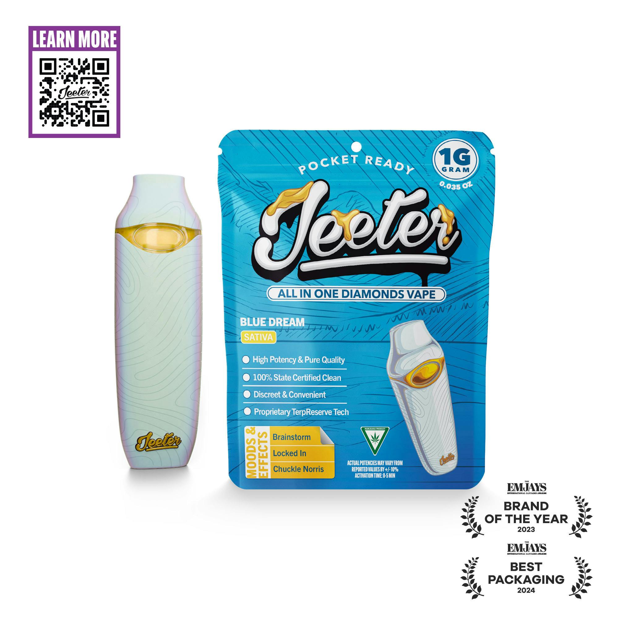 Photograph of product: Jeeter AIO - Blue Dream Liquid Diamond Disposable