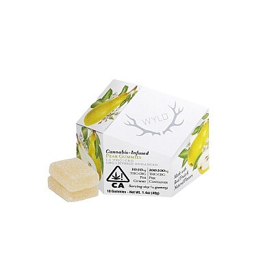Photograph of product: WYLD Gummies Pear 1:1 CBG/TH-oui 200mg