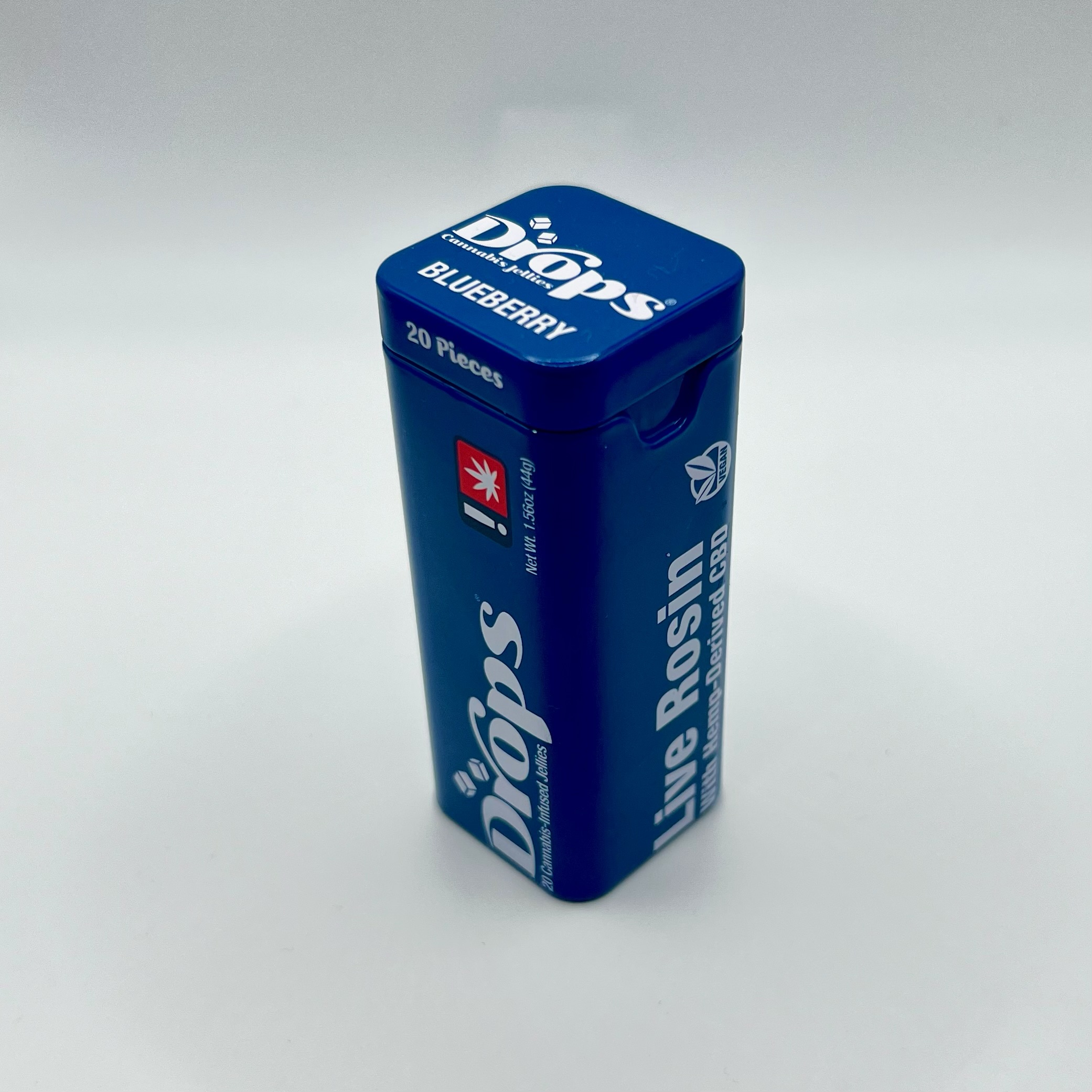 Photograph of product: Drops | Blueberry 1:2:3 | TH-oui:CBN:CBD | 100mg Gummy 20pk