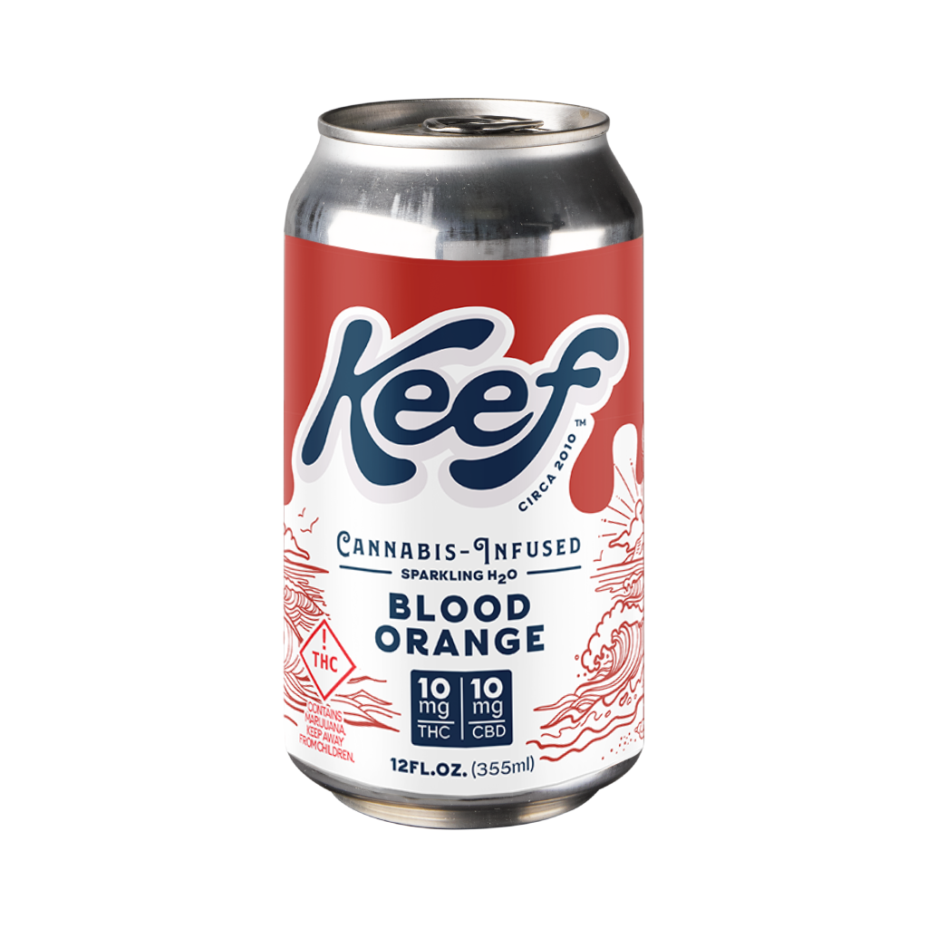 Photograph of product: Keef Cola 1:1 Blood Orange Sparkling Water 10mgTHC/10mgCBD