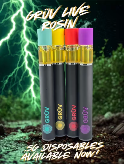 Photograph of product: GRUV | Wedding Pie (I-H) Disposable Live Rosin Vape | .5g