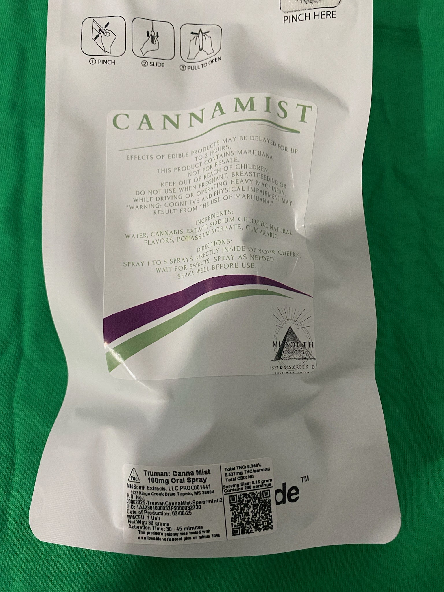 Photograph of product: Truman Canna Mist 100mg Oral Spray