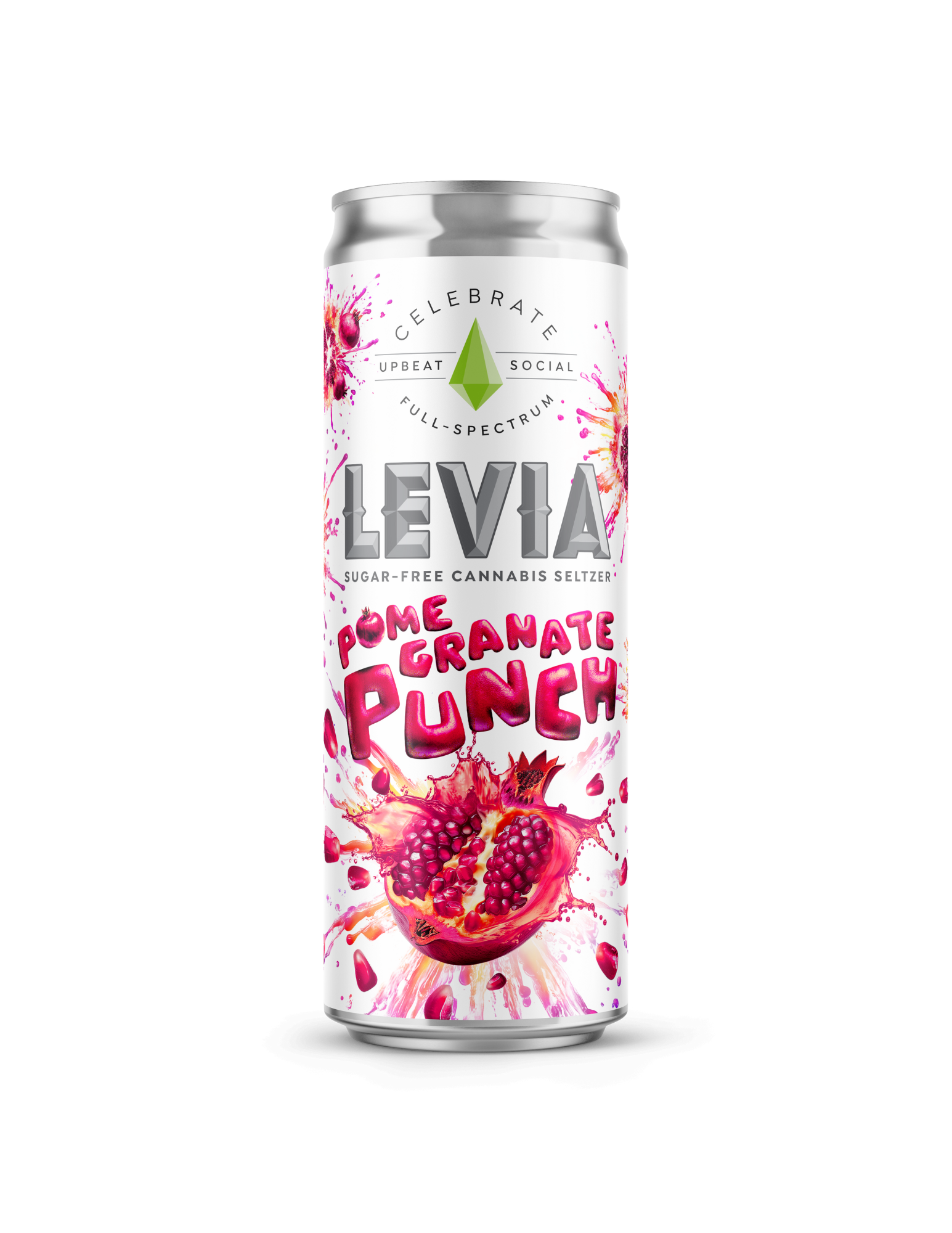 Photograph of product: Levia Pomegranate Punch Seltzer 5mg