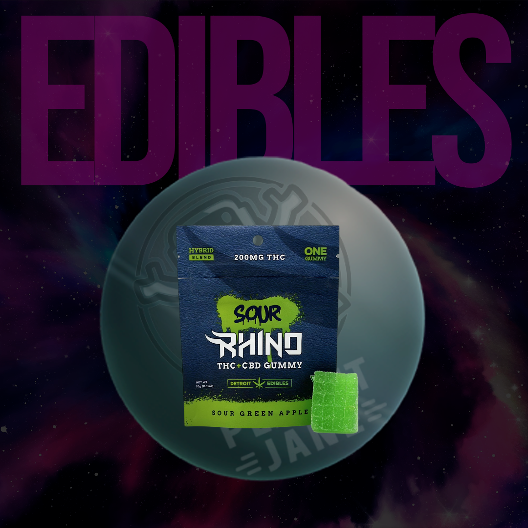 Photograph of product: Rhino Gummies - 200mg Gummies 4:1 CBD - Sour Green Apple
