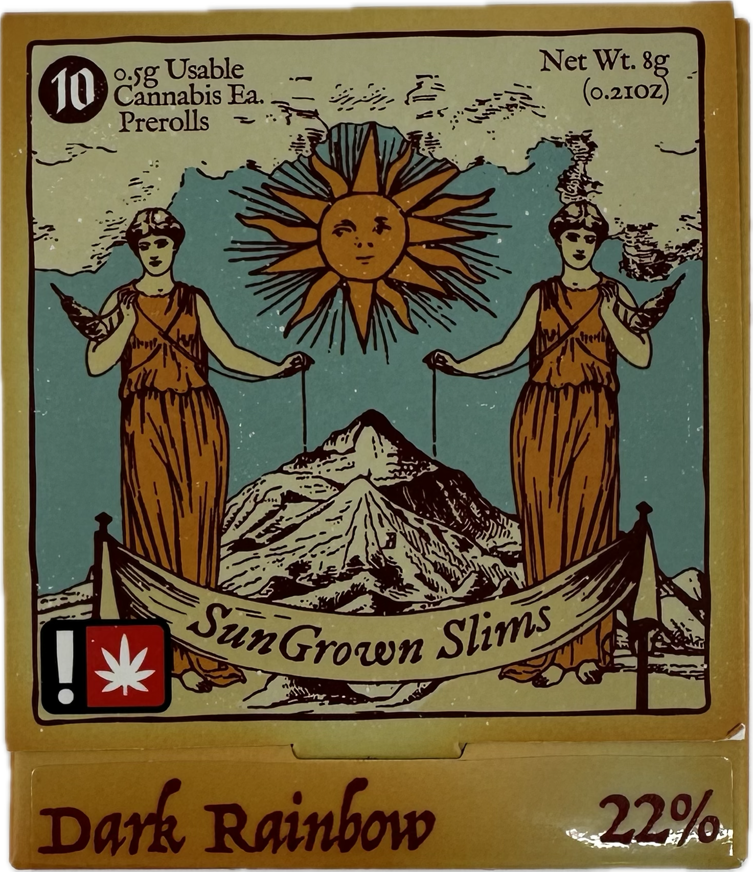 Photograph of product: Dark Rainbow Sungrown Slims Pre-Roll 10pk
