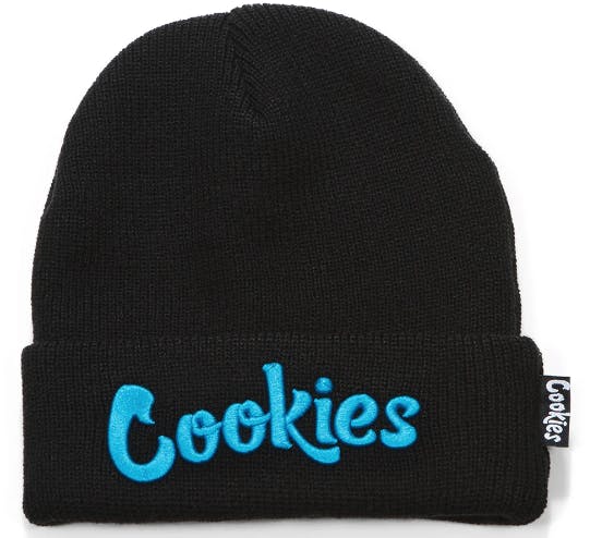 Photograph of product: Cookies Beanie - Black/Blue - 