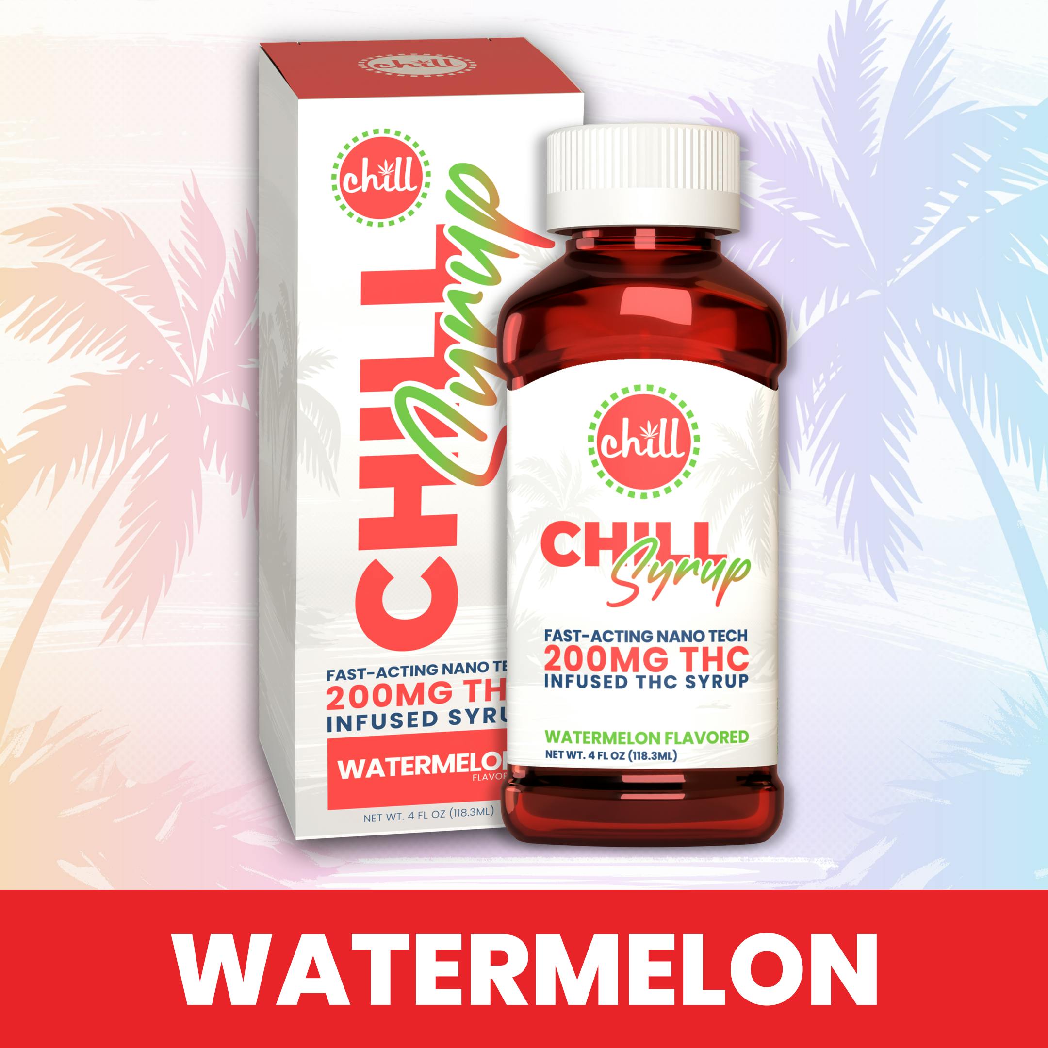 Photograph of product: Chill Medicated - Watermelon Syrup - 200mg