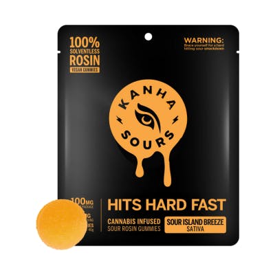 Photograph of product: Vegan Nano Sour Island Breeze Solventless Rosin Gummies - 10 Pack