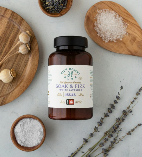 Photograph of product: High Desert Pure | Soothing White Lavender Soak & Fizz