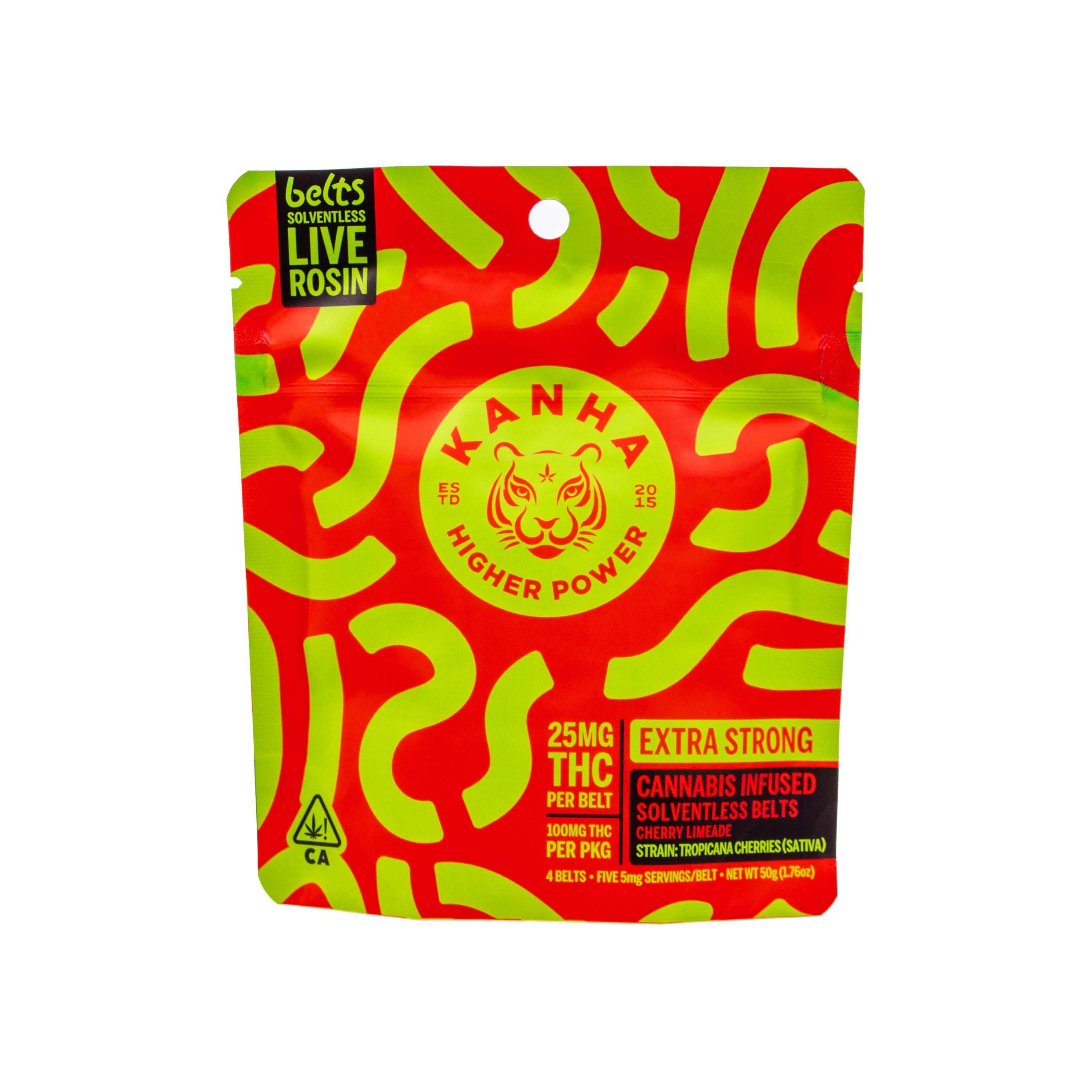 Photograph of product: Kanha | Sativa Cherry Limeade Solventless Belts (100mg THC)