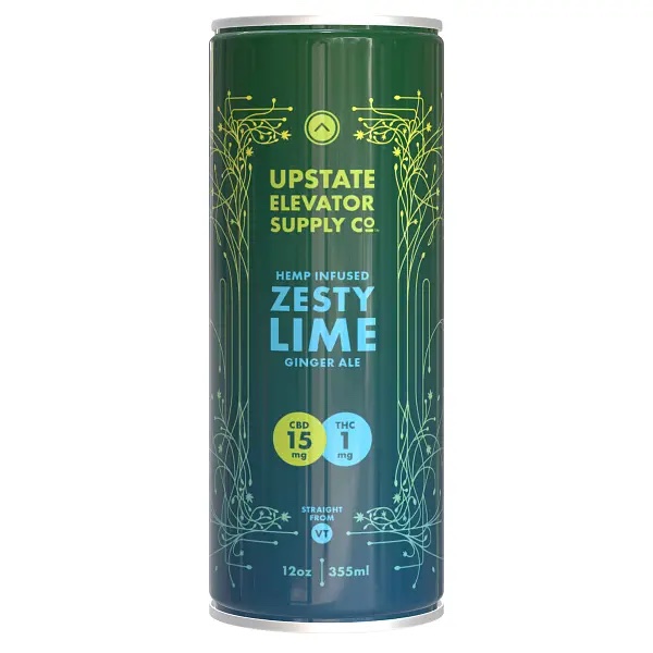 Photograph of Product: 1mg THC Zesty Lime Ginger Ale