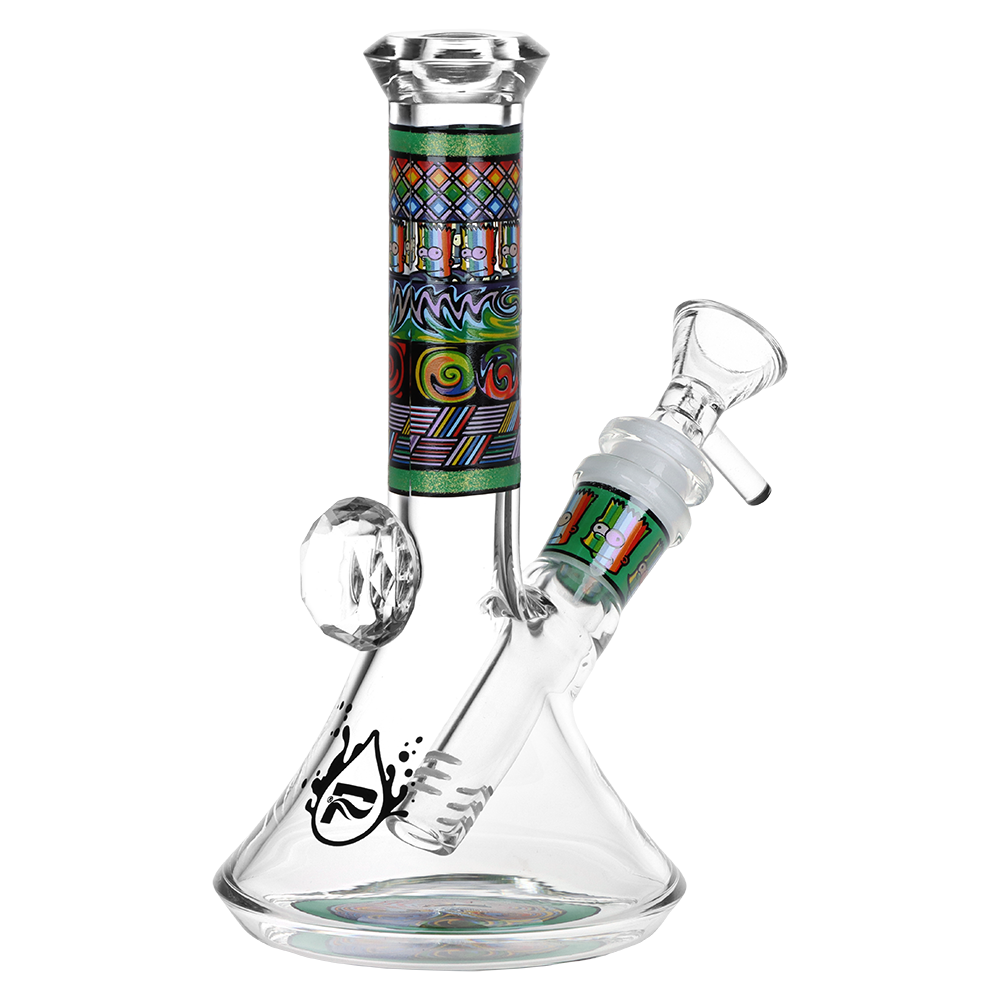 Photograph of product: Pulsar Mosaic Bart Wag Beaker Glass Water Pipe | 6.75" | 14mm F
