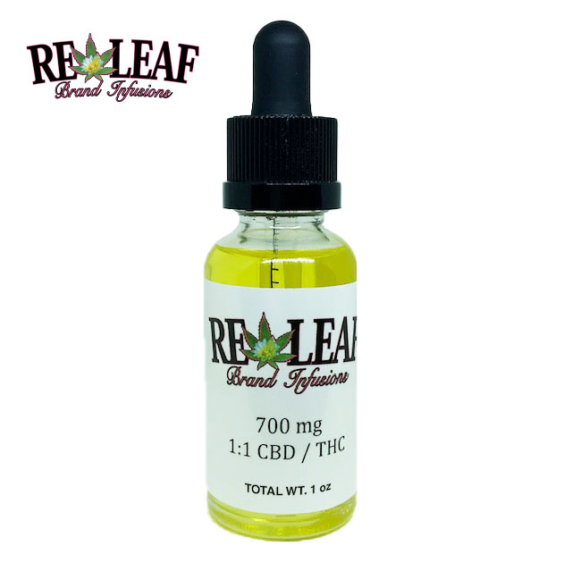 Photograph of product: Releaf 1:1 Tincture 700mg | Natural