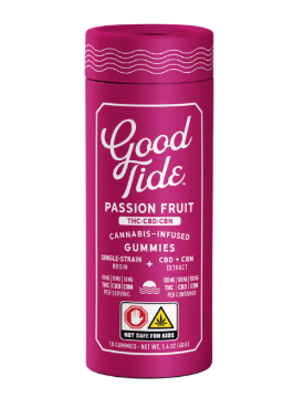 Photograph of product: Passion Fruit | Oui'd Gummies | 1:1:1 TH-oui/CBD/CBN | 100mg (10ct)