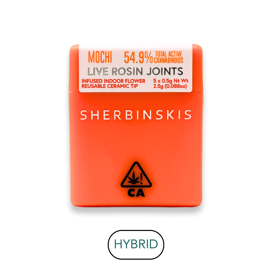 Photograph of product: Sherbinski - Rosin - Tangie Sherbert - Infused Preroll Pack - 5pk - 2.5g