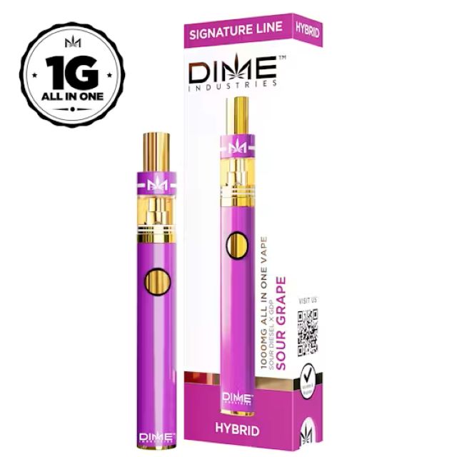 Photograph of product: DIME | SOUR GRAPE - 1G ALL-IN-ONE